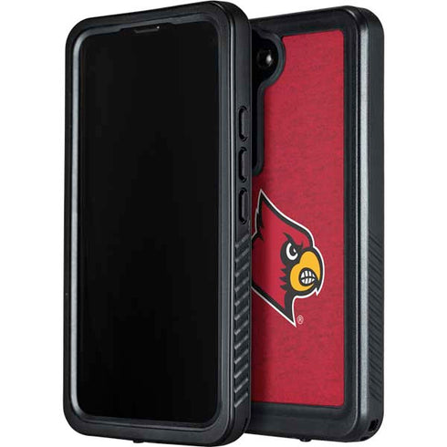 University of Louisville Red Background Galaxy S24 Waterproof Case